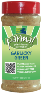 Garlicky Green parma! Plant-Based Parmesan Cheesy Superfood Flavor