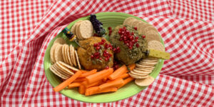 Veggie, plant-based cheese balls with Garlicky Green Parma! - vegan full flavored